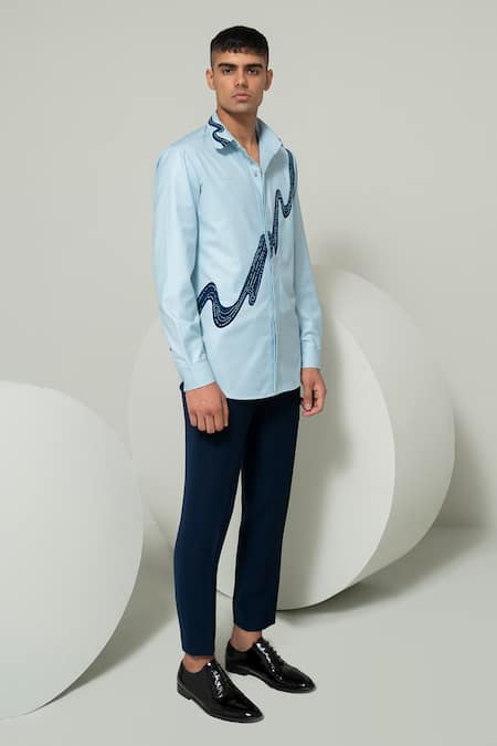 Varun Chakkilam Applique Placement Embroidered Shirt 