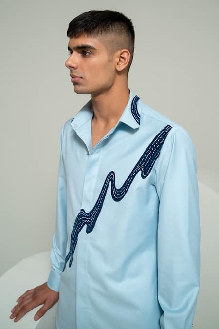 Varun Chakkilam Applique Placement Embroidered Shirt 