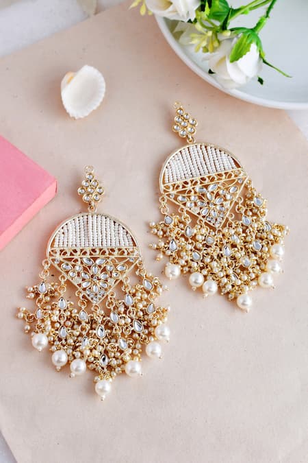 Ishhaara Bead Embellished Earrings 