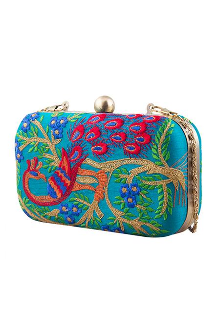 Peacock Design Clutch Bag/Hand Bag - MS Collection