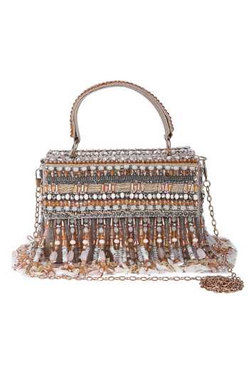 Buy The Purple Sack Multi Color Sequins, Beads Shahiraa Embellished Box Bag at Aza Fashions Buy_The Purple Sack_Multi Color Sequins, Beads Shahiraa Embellished Box Bag _at_Aza_Fashions