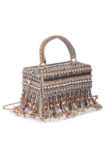 The Purple Sack Multi Color Sequins, Beads Shahiraa Embellished Box Bag Online at Aza Fashions The Purple Sack_Multi Color Sequins, Beads Shahiraa Embellished Box Bag _Online_at_Aza_Fashions