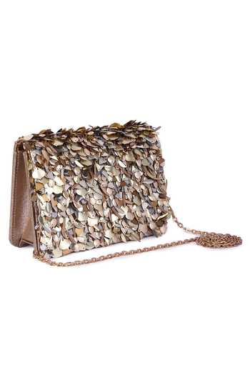 Shop The Purple Sack Gold Applique Hoppihola Metallic Embellished Bag Online at Aza Fashions Shop_The Purple Sack_Gold Applique Hoppihola Metallic Embellished Bag _Online_at_Aza_Fashions