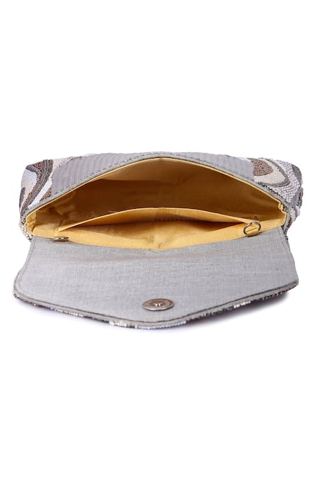 The Purple Sack_Multi Color Cut Work, Beads Ferozzaa Dana Embroidered Bag _at_Aza_Fashions