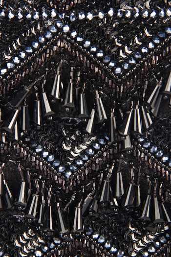 Shop_The Purple Sack_Black Beads, Crystals Tasselled Bag 