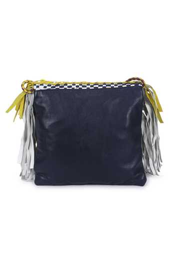 The Purple Sack Fringey Bead Embellished Bag 
