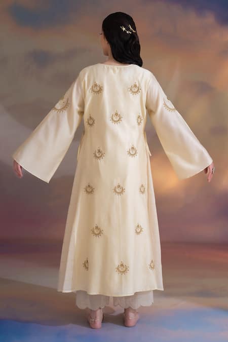 Kacha Tanka Chanderi Embroidered Kurta Palazzo Set 