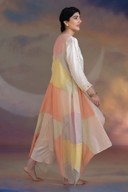 Kacha Tanka Patchwork Jacket Pant Set 