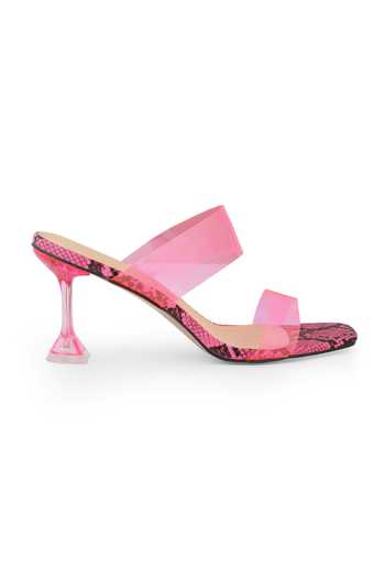 Shop_Zori World_Pink Salmon Clear Strap Heels_Online_at_Aza_Fashions