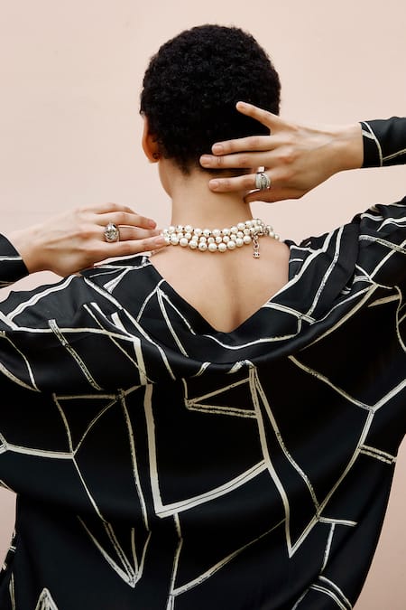 Nouria By Dipti Advait Anna Bgeo Print Wrap Dress 