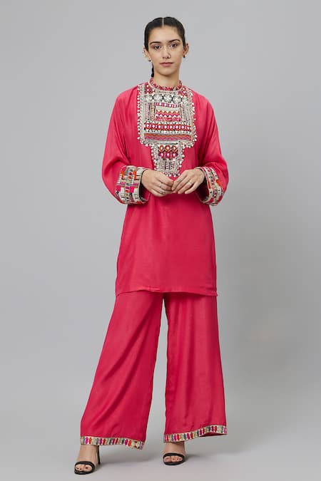 SVA by Sonam & Paras Modi Dolmain Sleeve Kurta & Pant Set 