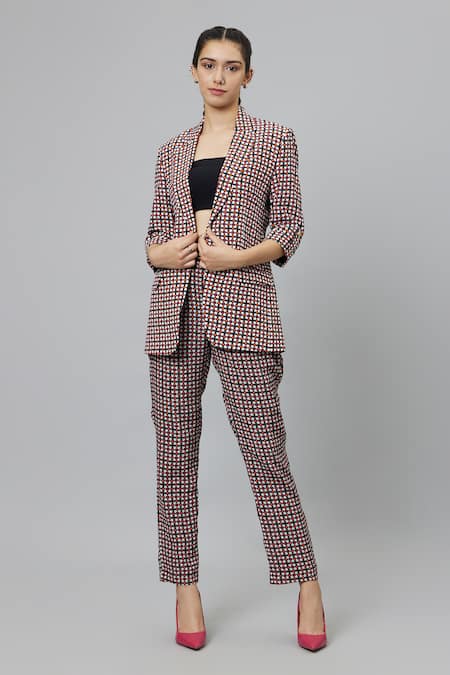 SVA by Sonam & Paras Modi Geometric Print Suit & Pant Set 