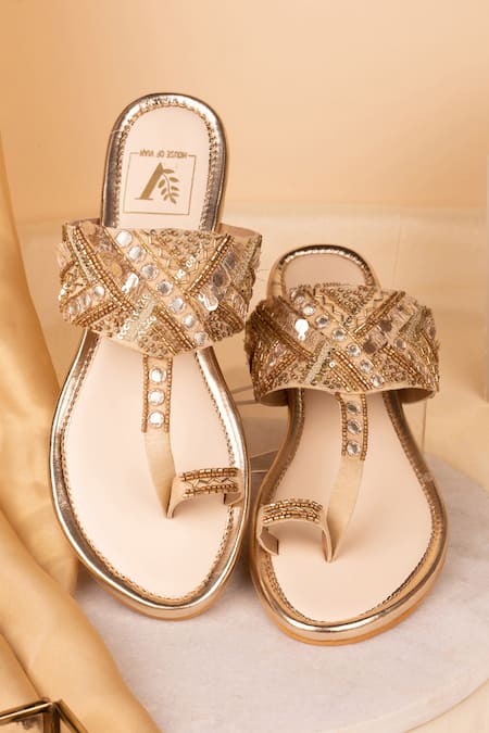 House Of Vian Nazm Embellished Kolhapuri Flats 