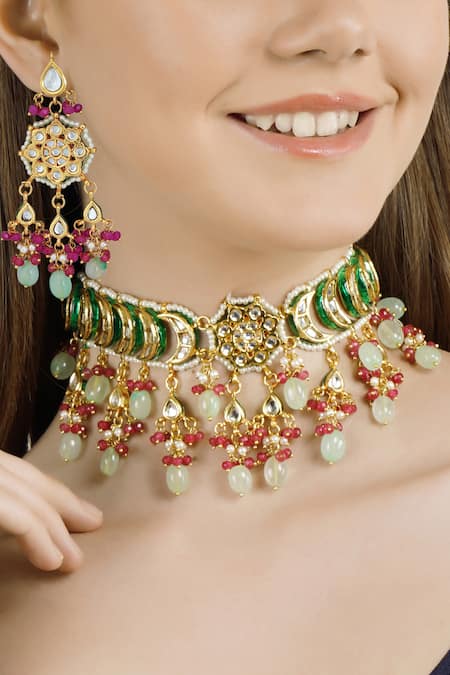 Chhavi's Jewels Kundan Choker Set 