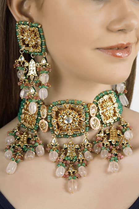 Chhavi's Jewels Kundan Choker Set 