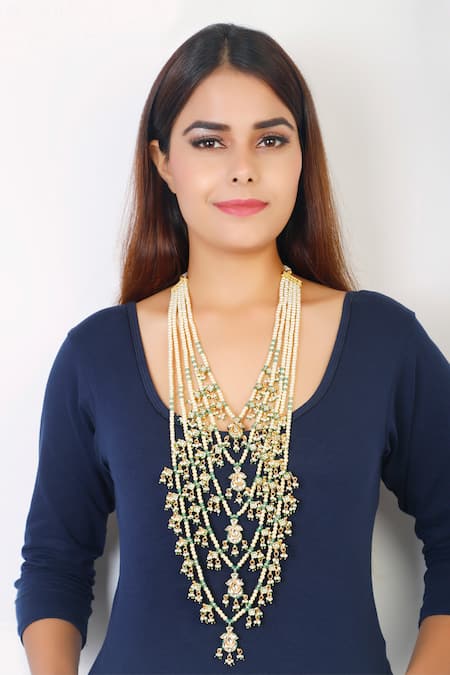 Chhavi's Jewels Kundan Bead Layered Necklace 