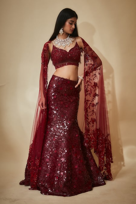 Premya By Manishii Hand Embroidered Mermaid Lehenga Set 