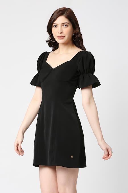 Black Bodycon Dress - Bodycon Mini Dress - V-Neck Plunge Dress - Lulus