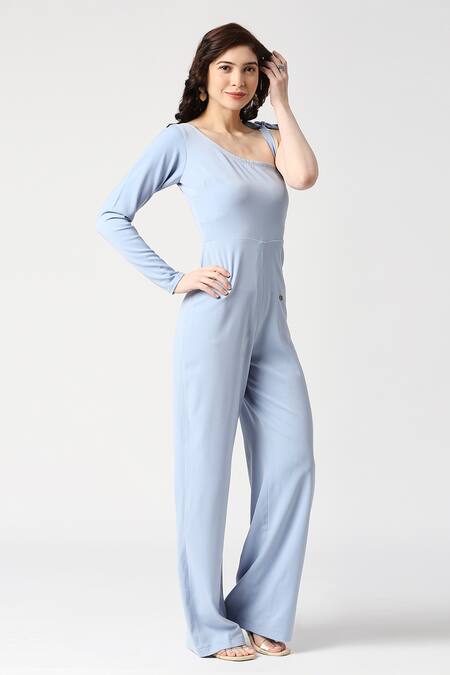 L56467 Solid Color Light Blue Mesh See Through Long Sleeve Jumpsuit - China  Jumpsuit and Long Sleeve Jumpsuit price | Made-in-China.com