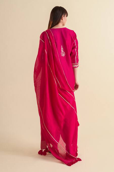 Kameez Gota Embroidered Kurta Salwar Set 