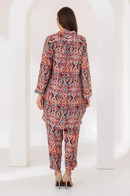 Kameez Abstract Digital Print Kurta & Pant Set 