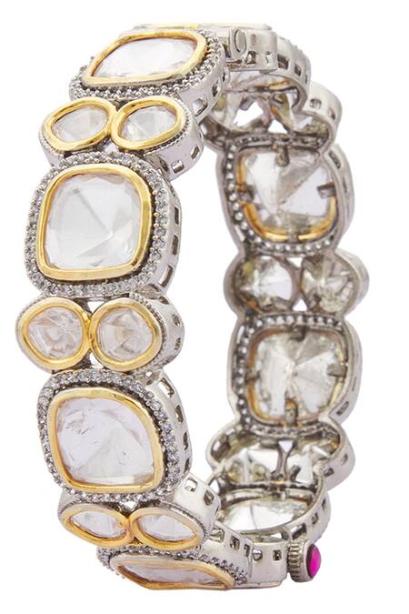 Zevar By Geeta Polki Studded Kada - Single Pc 