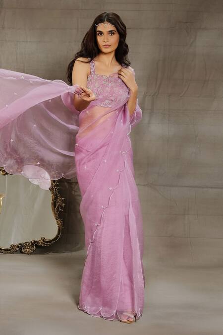 Buy_Nayantaara_Purple Organza, Silk, Net Cut Work, Jasmine Love Embroidered Saree With Blouse _Online_at_Aza_Fashions
