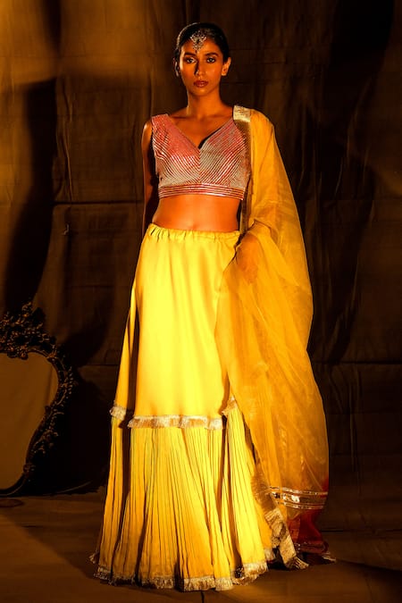 Nayantaara Mughal Chanderi Silk Lehenga Set 