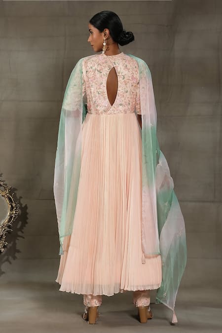 Nayantaara Floral Embroidered Yoke Anarkali Set 