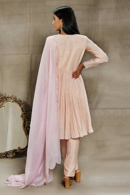 Nayantaara Chanderi Silk Embroidered Anarkali Set 