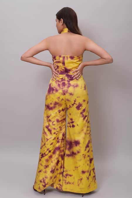 Nayantaara Abstract Tie Dye Flared Jumpsuit 
