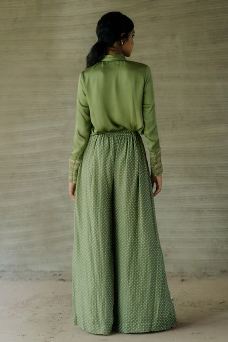 Tussah By Siddhi Shah Sequin Embroidered Cuff Sleeve Shirt With Pant 