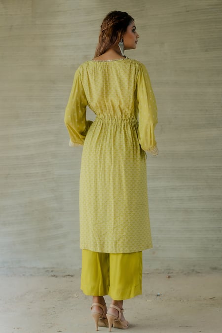 Tussah By Siddhi Shah Geometric Print Kurta With Pant 