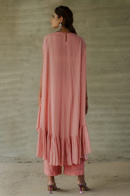 Tussah By Siddhi Shah Peral Embroidered Bodice Kaftan With Pant 