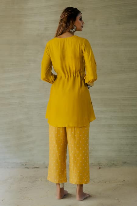 Tussah By Siddhi Shah Placed Sequin Embroidered Tunic With Pant 