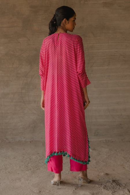 Tussah By Siddhi Shah Sequin Embroidered Bodice Kaftan With Pant 