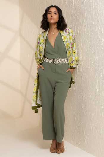 Thee Modern Roots Ivory Silk Enchanted Garden Stole Online at Aza Fashions Thee Modern Roots_Ivory Silk Enchanted Garden Stole _Online_at_Aza_Fashions