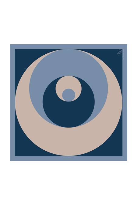 Shop_Thee Modern Roots_Blue Galactic Orbits Silk Scarf _at_Aza_Fashions