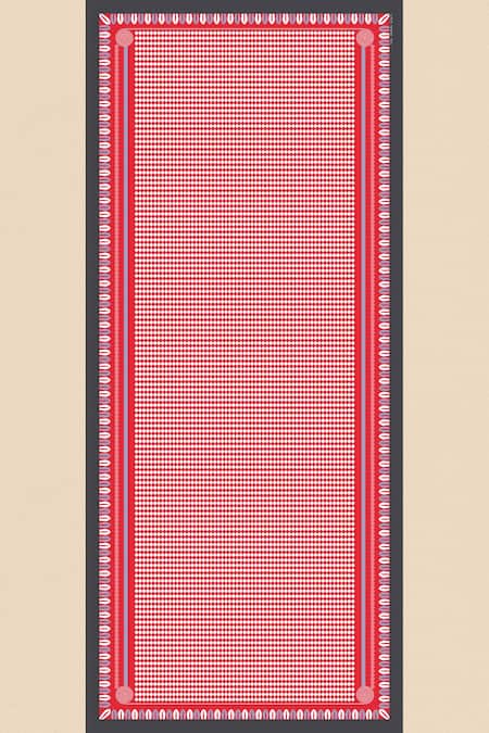 Shop Thee Modern Roots Red Silk Embroidery Jeweled Mirage Dupatta at Aza Fashions Shop_Thee Modern Roots_Red Silk Embroidery Jeweled Mirage Dupatta _at_Aza_Fashions