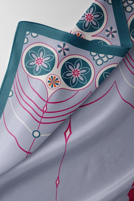 Thee Modern Roots Purple Silk Whimsical Hearts Printed Dupatta Online at Aza Fashions Thee Modern Roots_Purple Silk Whimsical Hearts Printed Dupatta _Online_at_Aza_Fashions