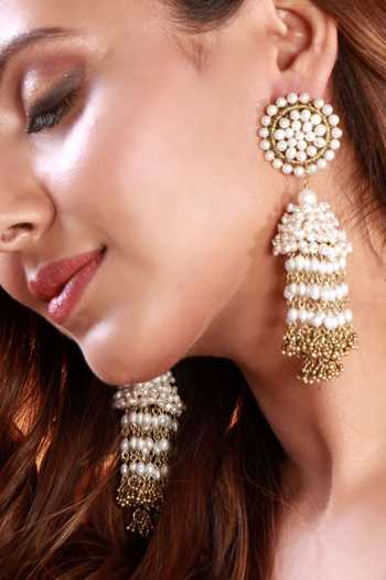 Vaidaan Pearl & Bead Embellished Danglers 