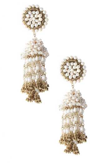 Vaidaan Pearl & Bead Embellished Danglers 