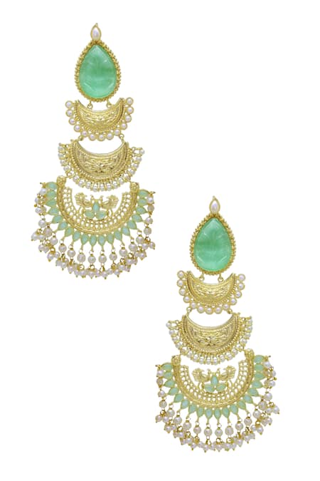 Belsi's Stone Embellished Tiered Chandbalis 