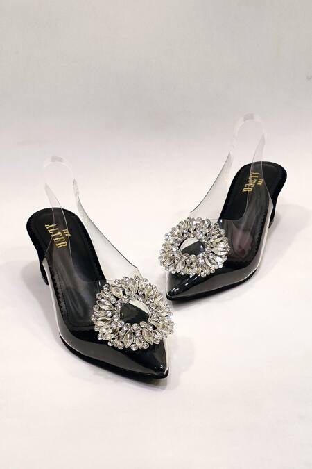 Shop The Alter Black Embellished Layla Block Heels at Aza Fashions Shop_The Alter_Black Embellished Layla Block Heels _at_Aza_Fashions