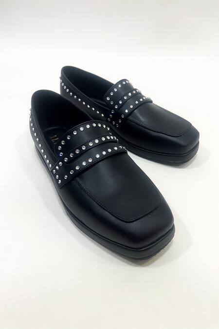 Buy The Alter Black Mia Embellished Loafers Online at Aza Fashions Buy_The Alter_Black Mia Embellished Loafers _Online_at_Aza_Fashions