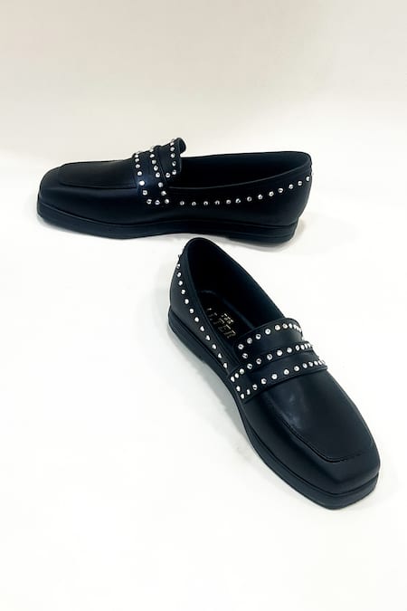 Shop The Alter Black Mia Embellished Loafers Online at Aza Fashions Shop_The Alter_Black Mia Embellished Loafers _Online_at_Aza_Fashions