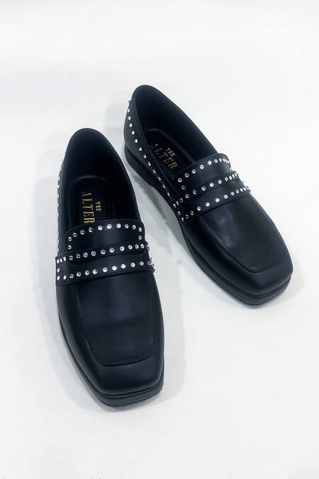 Buy The Alter Black Mia Embellished Loafers Buy_The Alter_Black Mia Embellished Loafers