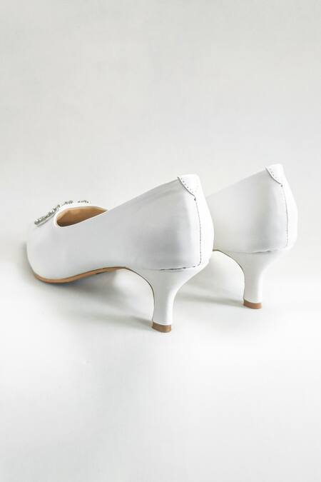Buy The Alter White Crystals Riona Embellished Kitten Heels Online at Aza Fashions Buy_The Alter_White Crystals Riona Embellished Kitten Heels _Online_at_Aza_Fashions