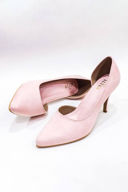 Shop The Alter Pink Plain Lizzy Baby Pointed Pumps Online at Aza Fashions Shop_The Alter_Pink Plain Lizzy Baby Pointed Pumps _Online_at_Aza_Fashions