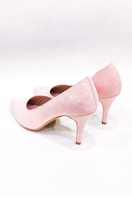 The Alter Pink Plain Lizzy Baby Pointed Pumps at Aza Fashions The Alter_Pink Plain Lizzy Baby Pointed Pumps _at_Aza_Fashions